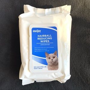NWT Hairball Reducing Wipes - 100 count